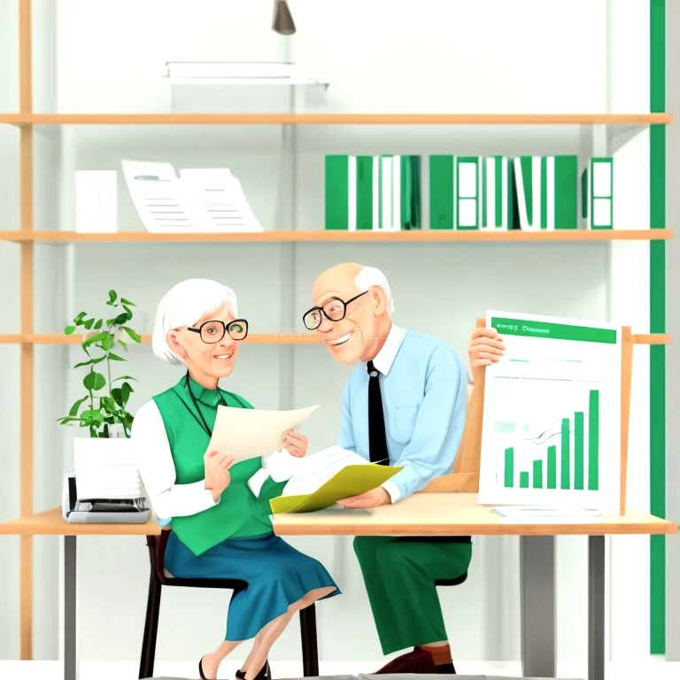 Senior reviewing health insurance brochure