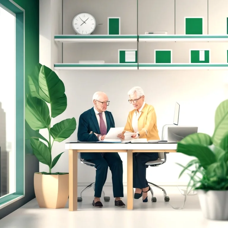 Advisor assisting senior with insurance options